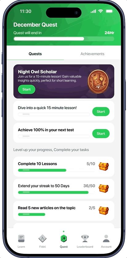 Collect badges — animated rewards
